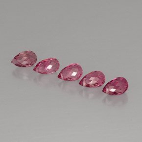 Gemas de turmalina rosa natural de  ct, briolette, VVS-VS