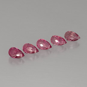 Gemas de turmalina rosa natural de  ct, briolette, VVS-VS