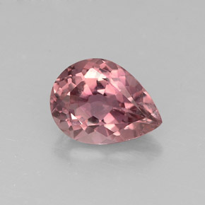 Turmalina rosa natural de 1,03 ct, en forma de pera, VVS-VS