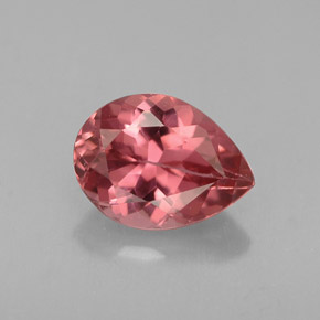 Turmalina rosa natural de 1,03 ct, en forma de pera, VVS-VS