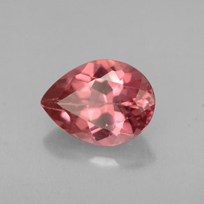 Turmalina rosa natural de 1,03 ct, en forma de pera, VVS-VS