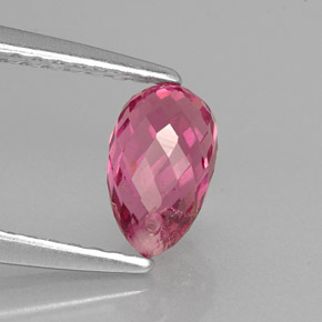 Turmalina rosa natural de 0,98 ct, briolette, VVS-VS