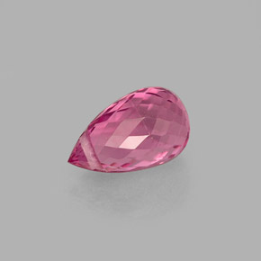 Turmalina rosa natural de 0,95 ct, briolette, VVS-VS