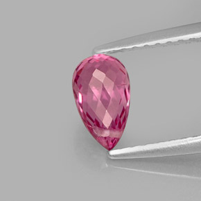 Turmalina rosa natural de 0,95 ct, briolette, VVS-VS