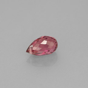 Turmalina rosa natural de 0,88 ct, briolette, VVS-VS