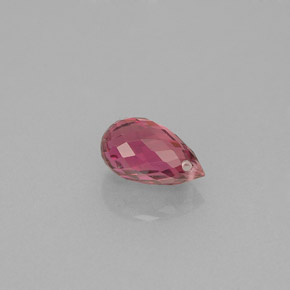 Turmalina rosa natural de 0,88 ct, briolette, VVS-VS