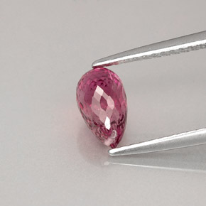 Turmalina rosa natural de 1,22 ct, briolette, VS