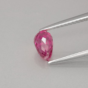 Turmalina rosa natural de 0,84 ct, briolette, VVS-VS