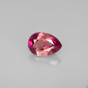 Turmalina rosa natural de 0,64 ct, en forma de pera, VVS-VS