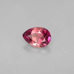 Turmalina rosa natural de 0,64 ct, en forma de pera, VVS-VS