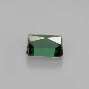 Turmalina verde natural de 1,53 ct, corte esmeralda, VVS