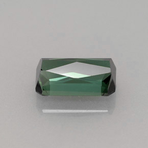 Turmalina verde natural de 1,22 ct, corte esmeralda, VVS