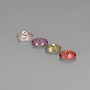 Gemas de turmalina multicolor natural de  ct, corte óvalo, VVS-VS