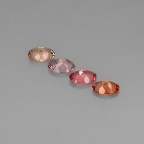 Gemas de turmalina multicolor natural de  ct, corte óvalo, VVS-VS