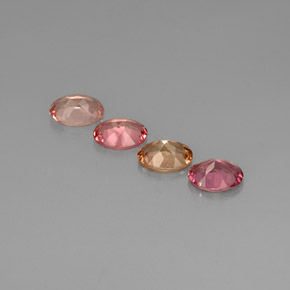 Gemas de turmalina multicolor natural de  ct, corte óvalo, VVS-VS