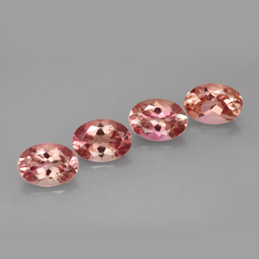 Gemas de turmalina multicolor natural de  ct, corte óvalo, VVS-VS