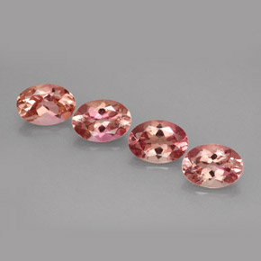 Gemas de turmalina multicolor natural de  ct, corte óvalo, VVS-VS