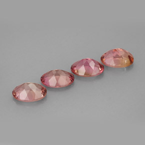 Gemas de turmalina multicolor natural de  ct, corte óvalo, VVS-VS
