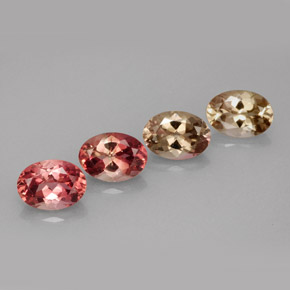 Gemas de turmalina multicolor natural de  ct, corte óvalo, VVS-VS