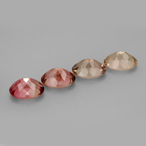 Gemas de turmalina multicolor natural de  ct, corte óvalo, VVS-VS