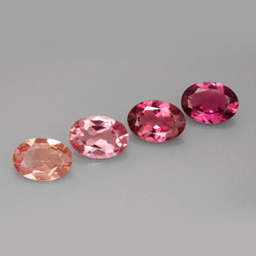 Gemas de turmalina multicolor natural de  ct, corte óvalo, VVS-VS