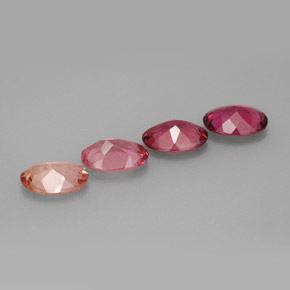 Gemas de turmalina multicolor natural de  ct, corte óvalo, VVS-VS