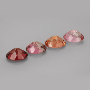 Gemas de turmalina multicolor natural de  ct, corte óvalo, VVS-VS