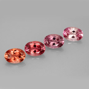 Gemas de turmalina multicolor natural de  ct, corte óvalo, VVS-VS