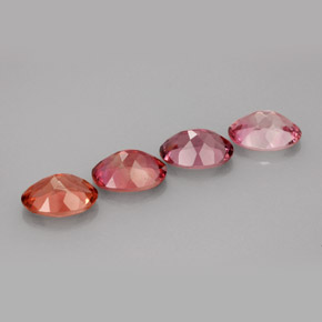 Gemas de turmalina multicolor natural de  ct, corte óvalo, VVS-VS