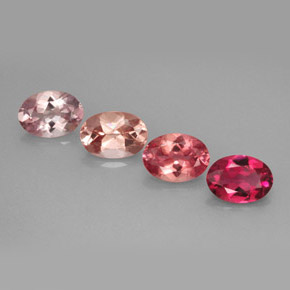 Gemas de turmalina multicolor natural de  ct, corte óvalo, VVS-VS