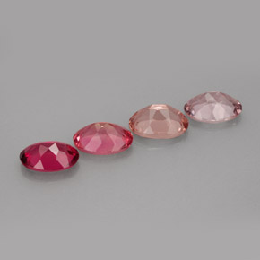 Gemas de turmalina multicolor natural de  ct, corte óvalo, VVS-VS