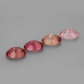 Gemas de turmalina multicolor natural de  ct, corte óvalo, VVS-VS
