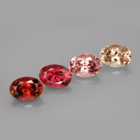 Gemas de turmalina multicolor natural de  ct, corte óvalo, VVS-VS