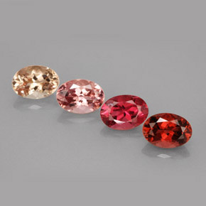 Gemas de turmalina multicolor natural de  ct, corte óvalo, VVS-VS