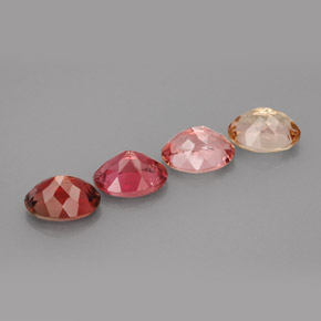 Gemas de turmalina multicolor natural de  ct, corte óvalo, VVS-VS