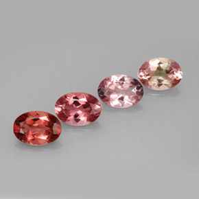 Gemas de turmalina multicolor natural de  ct, corte óvalo, VVS-VS