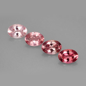 Gemas de turmalina multicolor natural de  ct, corte óvalo, VVS-VS