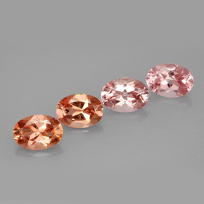 Gemas de turmalina multicolor natural de  ct, corte óvalo, VVS-VS