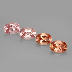 Gemas de turmalina multicolor natural de  ct, corte óvalo, VVS-VS