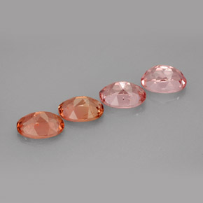 Gemas de turmalina multicolor natural de  ct, corte óvalo, VVS-VS