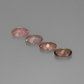 Gemas de turmalina multicolor natural de  ct, corte óvalo, VVS-VS