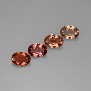 Gemas de turmalina multicolor natural de  ct, corte óvalo, VVS-VS