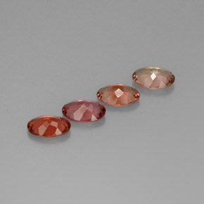 Gemas de turmalina multicolor natural de  ct, corte óvalo, VVS-VS
