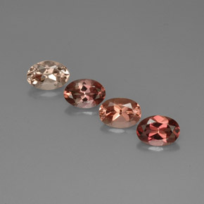 Gemas de turmalina multicolor natural de  ct, corte óvalo, VVS-VS