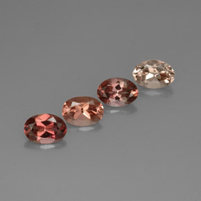 Gemas de turmalina multicolor natural de  ct, corte óvalo, VVS-VS