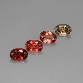 Gemas de turmalina multicolor natural de  ct, corte óvalo, VVS-VS