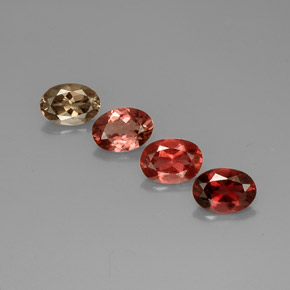 Gemas de turmalina multicolor natural de  ct, corte óvalo, VVS-VS