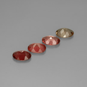 Gemas de turmalina multicolor natural de  ct, corte óvalo, VVS-VS