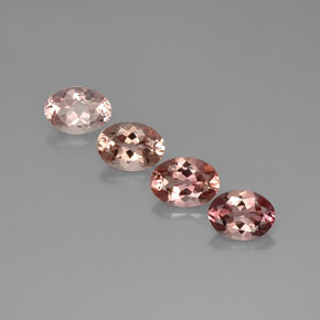 Gemas de turmalina multicolor natural de  ct, corte óvalo, VVS-VS
