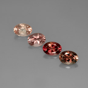 Gemas de turmalina multicolor natural de  ct, corte óvalo, VVS-VS